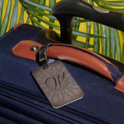 Étiquette À Bagage Mandala boho soleil éclaté (Insitu Rectoal 1)