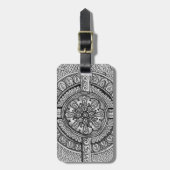 Étiquette À Bagage Mandala Compass Conception Géométrie Sacrée Dessin (Devant Vertical)