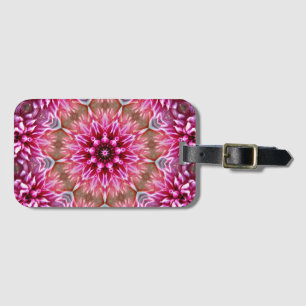 Étiquette À Bagage Mandala géométrique motif fleur rose-67545