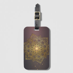 Étiquette À Bagage Mandala Gold