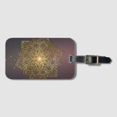 Étiquette À Bagage Mandala Gold (Devant Horizontal)