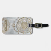 Étiquette À Bagage Mandala Gold Design (Devant horizontal)