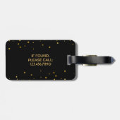 Étiquette À Bagage Mandala| Jeune fille monographique (Dos horizontal)