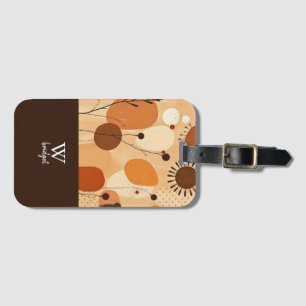 Étiquette À Bagage Mandala Rustique Moderne Terre Florale Automne