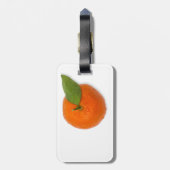 Étiquette À Bagage Mandarin avec feuille verte (Dos Vertical)