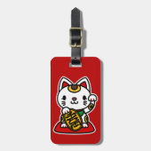 Étiquette À Bagage Maneki Neko (Chat Chanceux) (Devant Vertical)