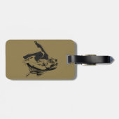 Étiquette À Bagage Manga, Chatte Neko Furry Kawaii Loli (Dos horizontal)