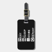 Étiquette À Bagage Manger Sleep Anime Répéter Japonais Manga Lover (Devant Vertical)