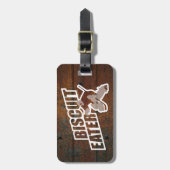 Étiquette À Bagage Mangeur de biscuit (gardien de but d'hockey) (Devant Vertical)