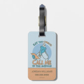 Étiquette À Bagage Mangez deux cookies, appelez-moi le matin (Dos Vertical)