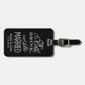 Étiquette À Bagage Mangez et soyez mariés (Devant horizontal)