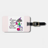 Étiquette À Bagage Mangez plus de gâteau Humour d'anniversaire (Devant horizontal)