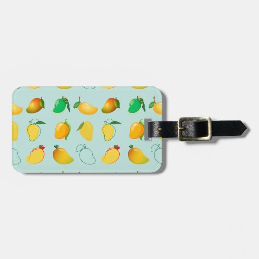 Étiquette À Bagage Mango frais (Devant horizontal)