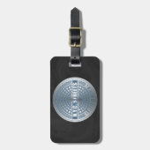 Étiquette À Bagage Manhole Cover Brooklyn Blue (Devant Vertical)