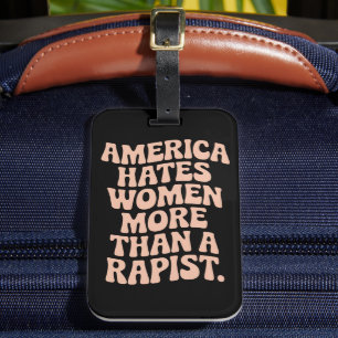 Étiquette À Bagage Manifestation anti-Trump anti-MAGA militante fémin