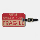 Étiquette À Bagage Manipuler avec soin, signe fragile (Devant horizontal)