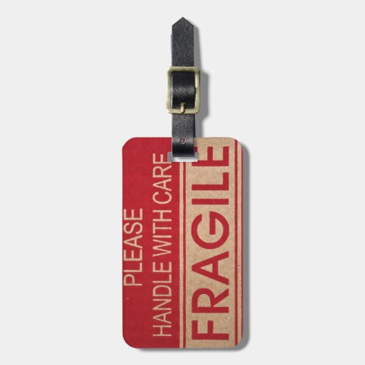 Étiquette À Bagage Manipuler avec soin, signe fragile (Devant Vertical)