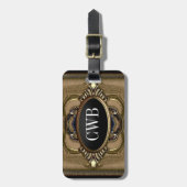 Étiquette À Bagage Manoir halte ou monogramme (Devant Vertical)