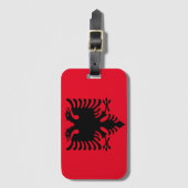 Étiquette À Bagage Manteau des bras albanais (Devant Vertical)