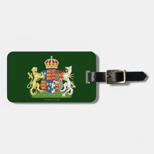 Étiquette À Bagage Manteau des bras Anne Boleyn (Devant horizontal)