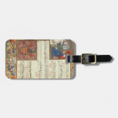 Étiquette À Bagage Manuscrit médiéval de Chant (Devant horizontal)