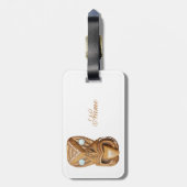 Étiquette À Bagage Maori sculptée Tiki Face Thunder_Cove (Dos Vertical)