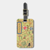 Étiquette À Bagage Map of London England (Devant Vertical)
