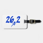 Étiquette À Bagage Marathon du bleu 26,2 (Devant horizontal)