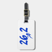 Étiquette À Bagage Marathon du bleu 26,2 (Devant Vertical)