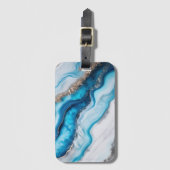 Étiquette À Bagage Marbre de Blue River (Devant Vertical)