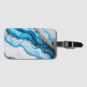 Étiquette À Bagage Marbre de Blue River (Devant Horizontal)