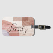 Étiquette À Bagage Marbre géométrique moderne Abstrait Famille person (Devant Horizontal)