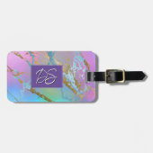 Étiquette À Bagage Marbre millénaire | Playbow Pastel Ombre (Devant horizontal)