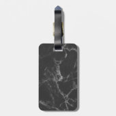 Étiquette À Bagage Marbre noir (Dos Vertical)