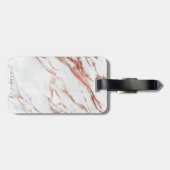Étiquette À Bagage Marbre or rose (Dos horizontal)