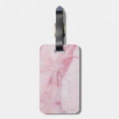 Étiquette À Bagage Marbre rose (Dos Vertical)