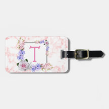 Marbre rose monogramme