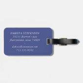 Étiquette À Bagage Marbre vif | Aquarelle couleur gras pastel (Dos horizontal)