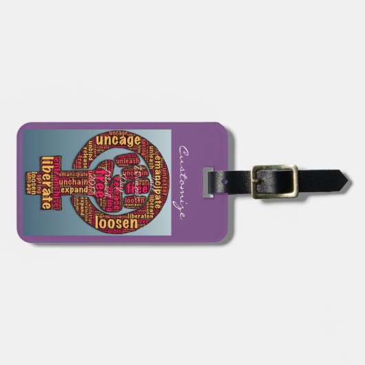 Étiquette À Bagage marche des femmes levée en 2017 (Devant horizontal)