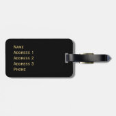 Étiquette À Bagage Marché haussier de Taureau d'or (Dos horizontal)