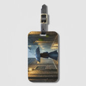 Étiquette À Bagage Marcher sous la pluie (Devant Vertical)