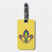 Étiquette À Bagage Mardi Gras Fleur De Lis (Dos Vertical)