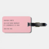 Étiquette À Bagage Margarita Rose  (Dos horizontal)