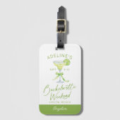 Étiquette À Bagage Marges personnalisées Mariage Bachelorette Week-en (Devant Vertical)