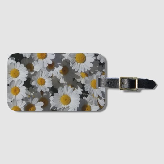 Étiquette À Bagage Marguerite blanche (Devant Horizontal)