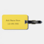 Étiquette À Bagage Marguerite lunaire jaune et blanc avec texte perso