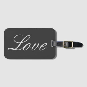 Étiquette À Bagage Mariage Amour Fond Gris Élégant
