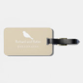 Étiquette À Bagage Mariage couple lune de miel (Dos horizontal)