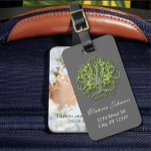 Étiquette À Bagage Mariage d'amour pour les racines d'arbre de chaux 