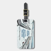 Étiquette À Bagage Mariage de destination de la croisière | de lune (Devant Vertical)